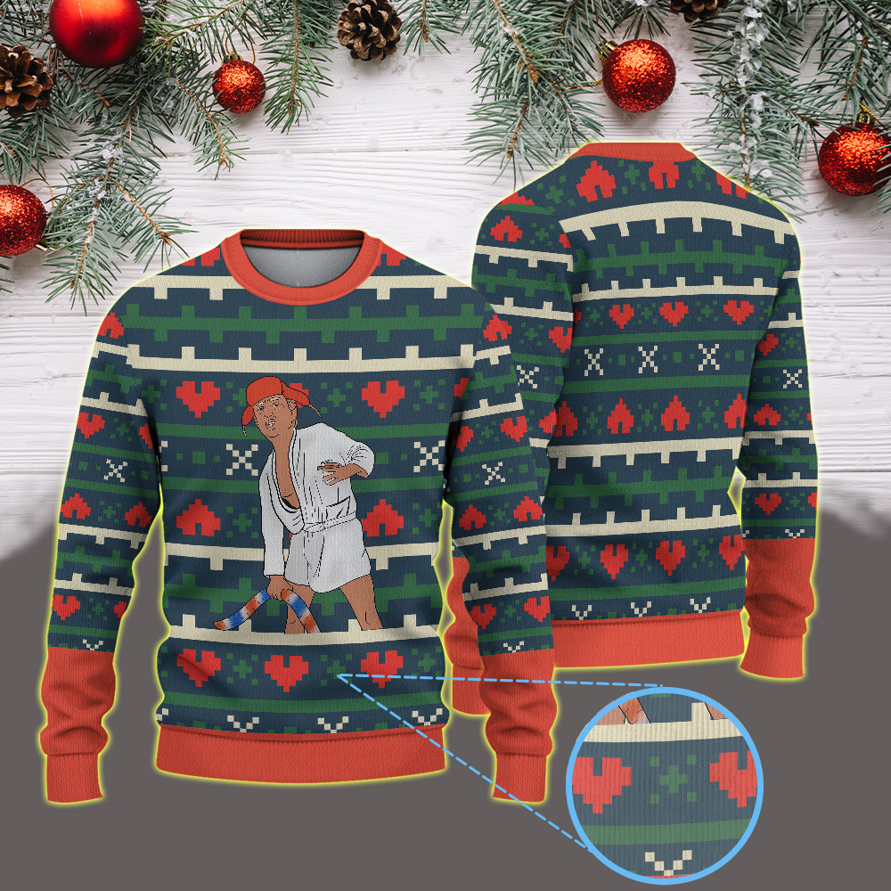 Donald Trump as Cousin Eddie Ugly Christmas Sweater – Funny National Lampoon Men’s Xmas Party Pullover